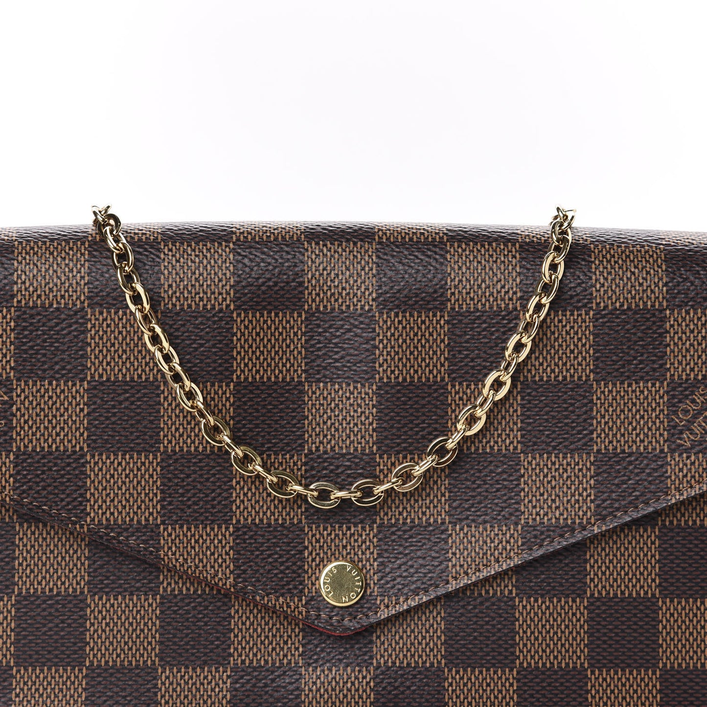 Damier Ebene Pochette Felicie Chain Wallet