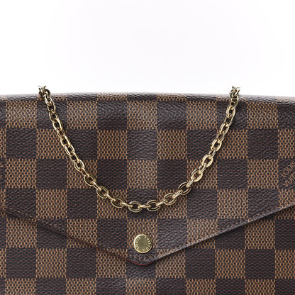 Louis Vuitton Damier Ebene Pochette Felicie Chain Wallet 11 of 11