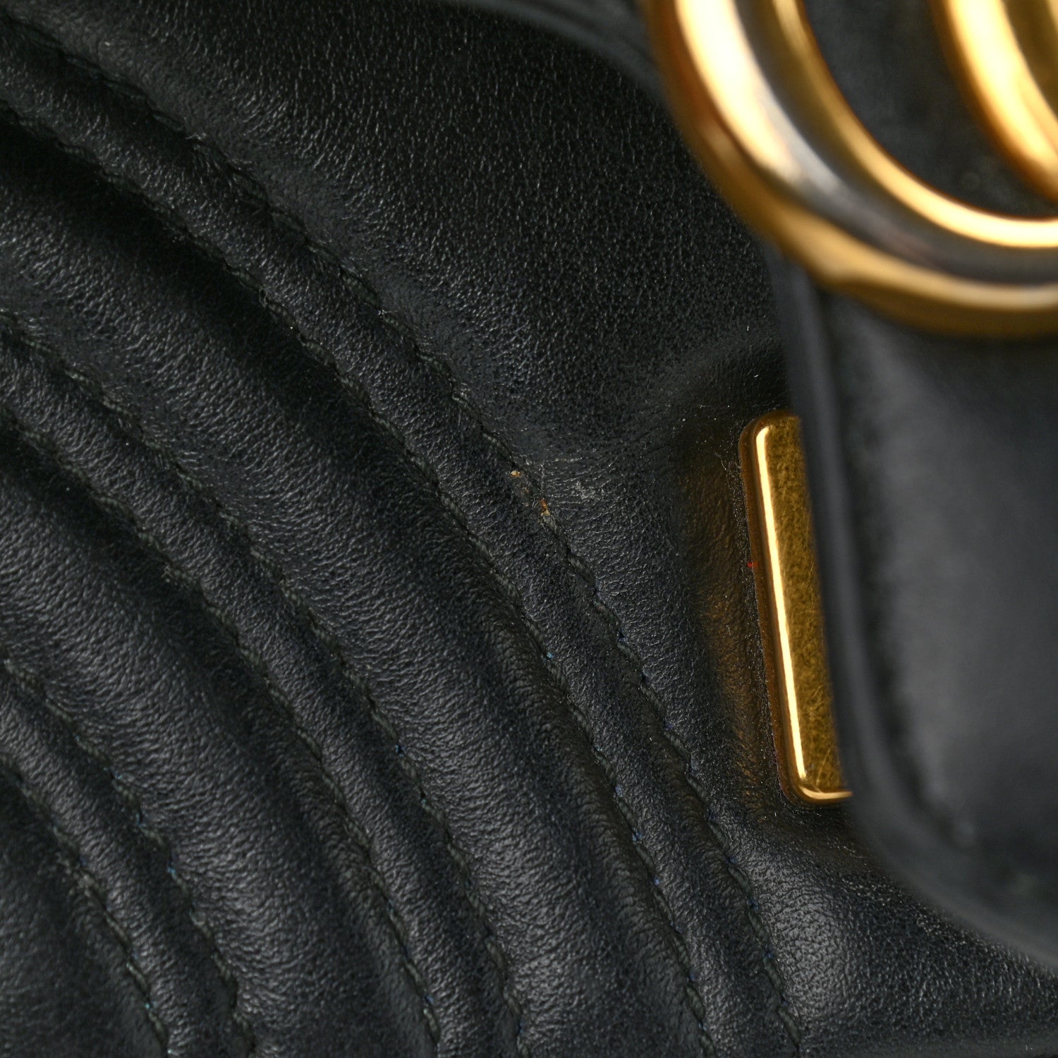 Gucci Calfskin Matelasse Mini GG Marmont Shoulder Bag Black 13 of 15