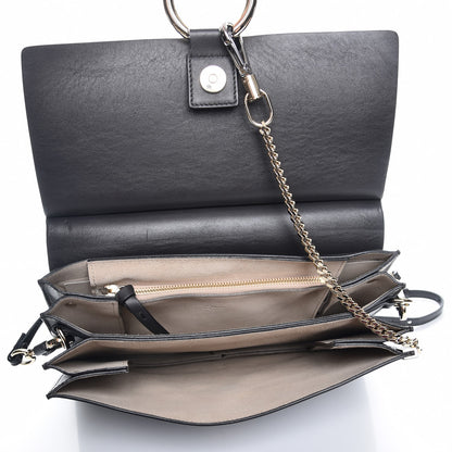 Chloe Suede Calfskin Medium Faye Shoulder Bag Carbon Grey 5 of 9