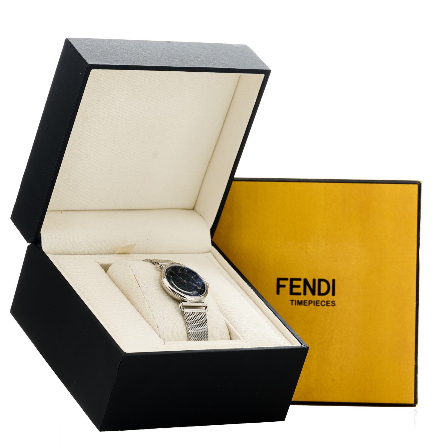 Fendi Stainless Steel 29mm Palazzo Quartz Watch Black 5 of 5