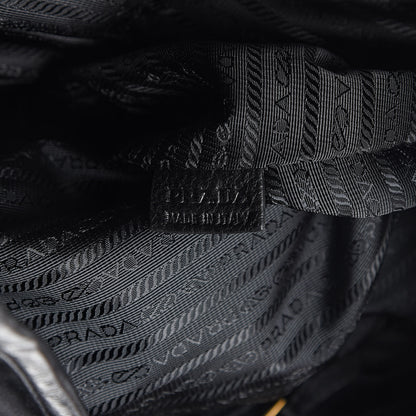 Prada Tessuto Nylon Cervo Shoulder Bag Black 7 of 11