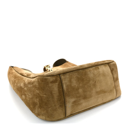 Saint Laurent Suede Large Le 5 A 7 Soft Hobo New Barley 4 of 10