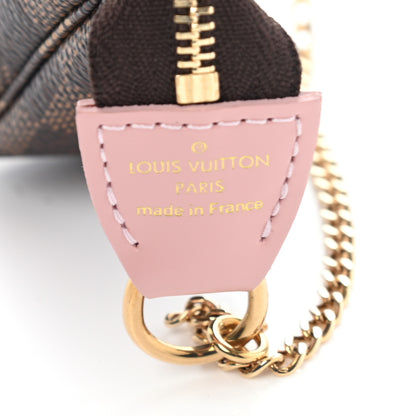 Louis Vuitton Damier Ebene 2020 Christmas Animation Big Wheel Mini Pochette Accessories Rose Ballerine 6 of 7
