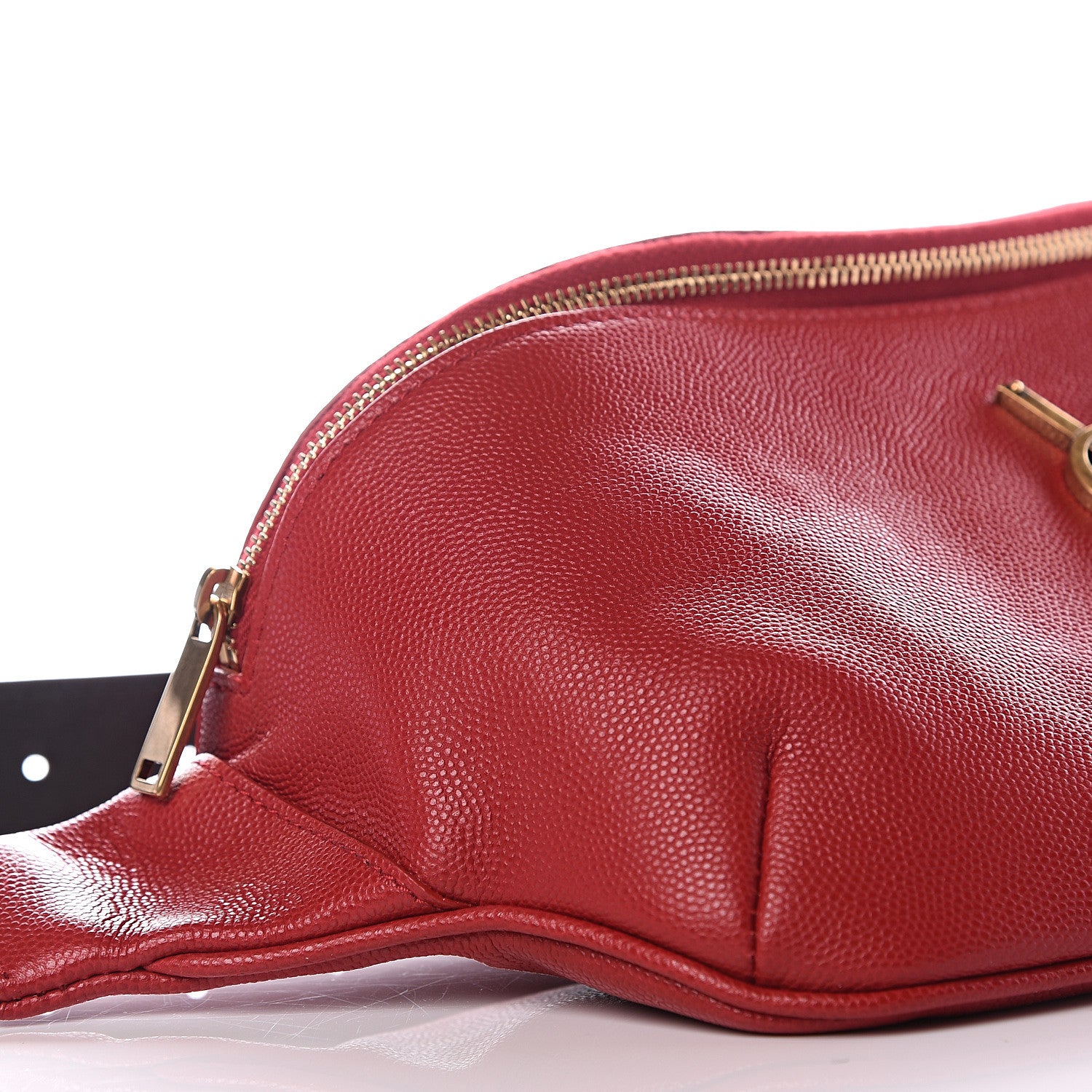 Saint Laurent Grain De Poudre Monogram Belt Bag Rouge Eros 7 of 11