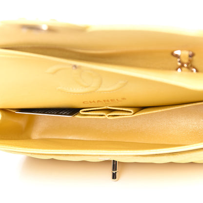 Chanel Iridescent Caviar Quilted Small Double Flap Yellow 8 of 12