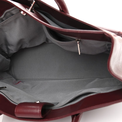 Chanel Calfskin Cerf Executive Shopper Tote Burgundy 5 of 13