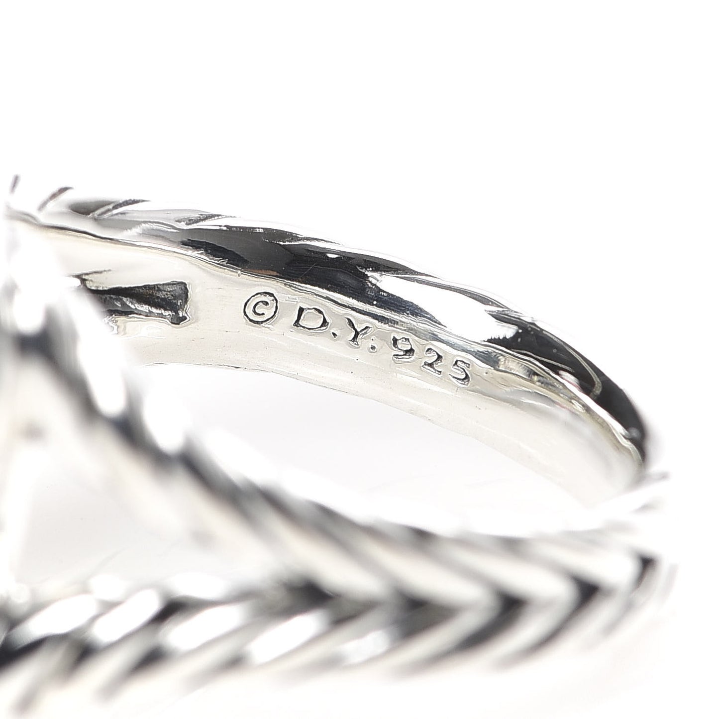 Sterling Silver Diamond Prasiolite 11mm Albion Ring 54 7
