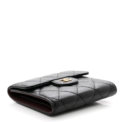Chanel Caviar Quilted Compact Flap Wallet Black 4 of 8