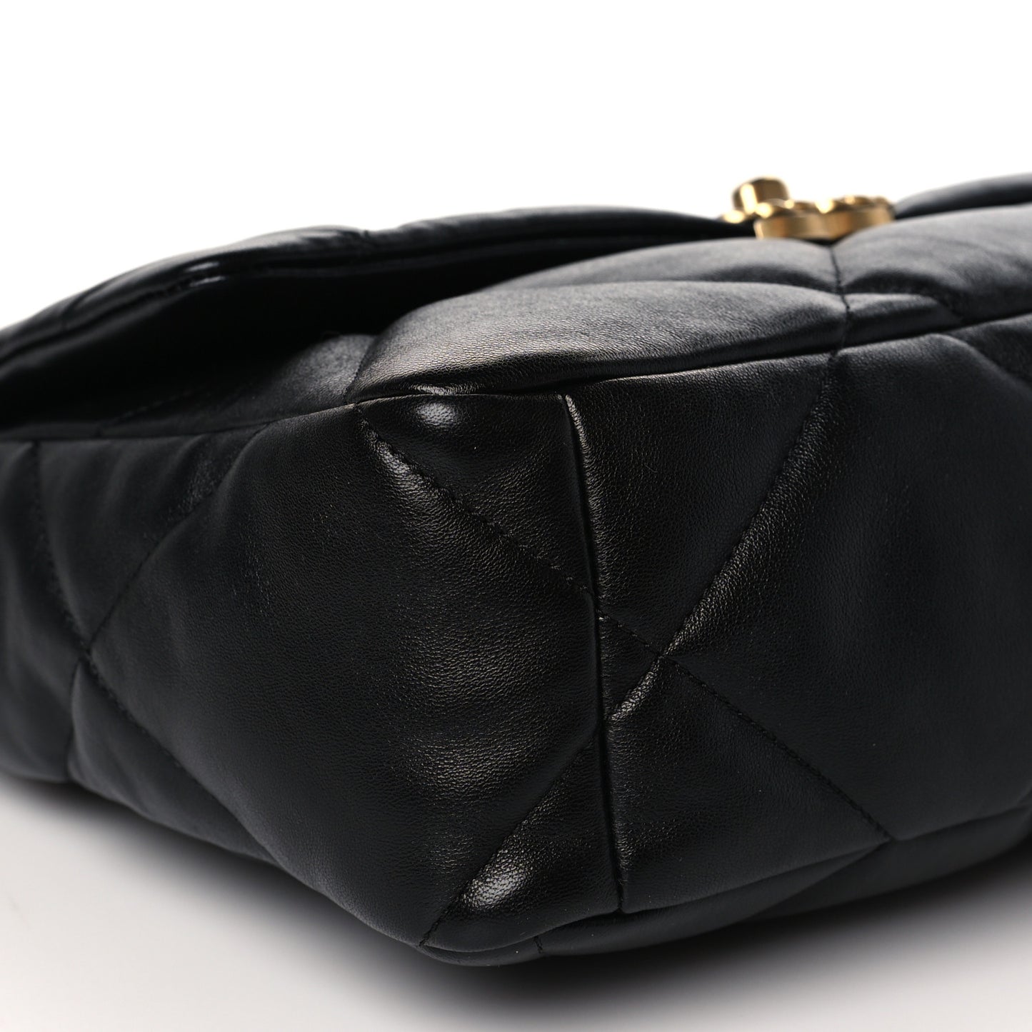 Lambskin Quilted Large Chanel 19 Flap Black