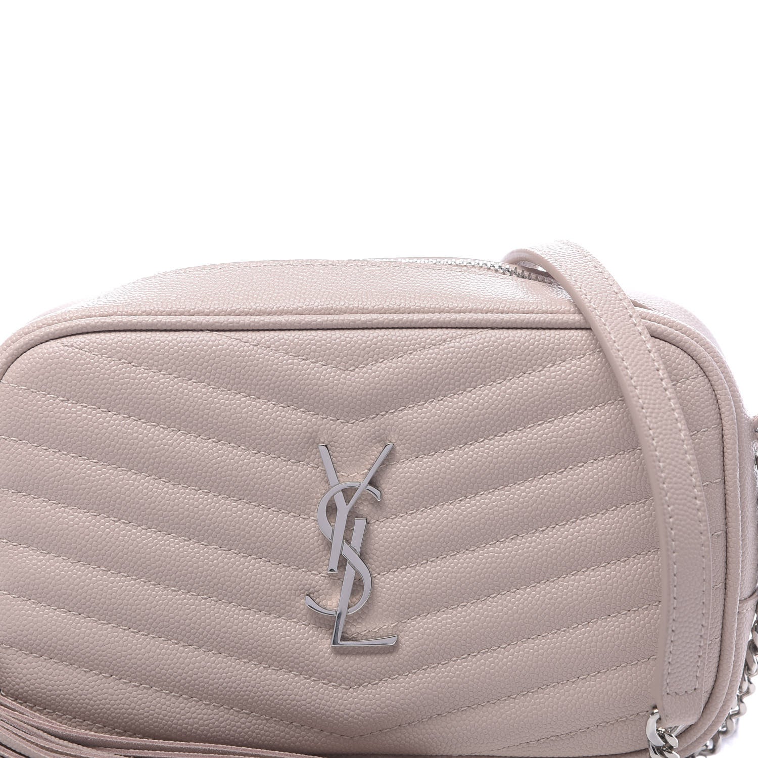 Saint Laurent Grain De Poudre Matelasse Monogram Mini Lou Camera Bag Marble Pink 8 of 11