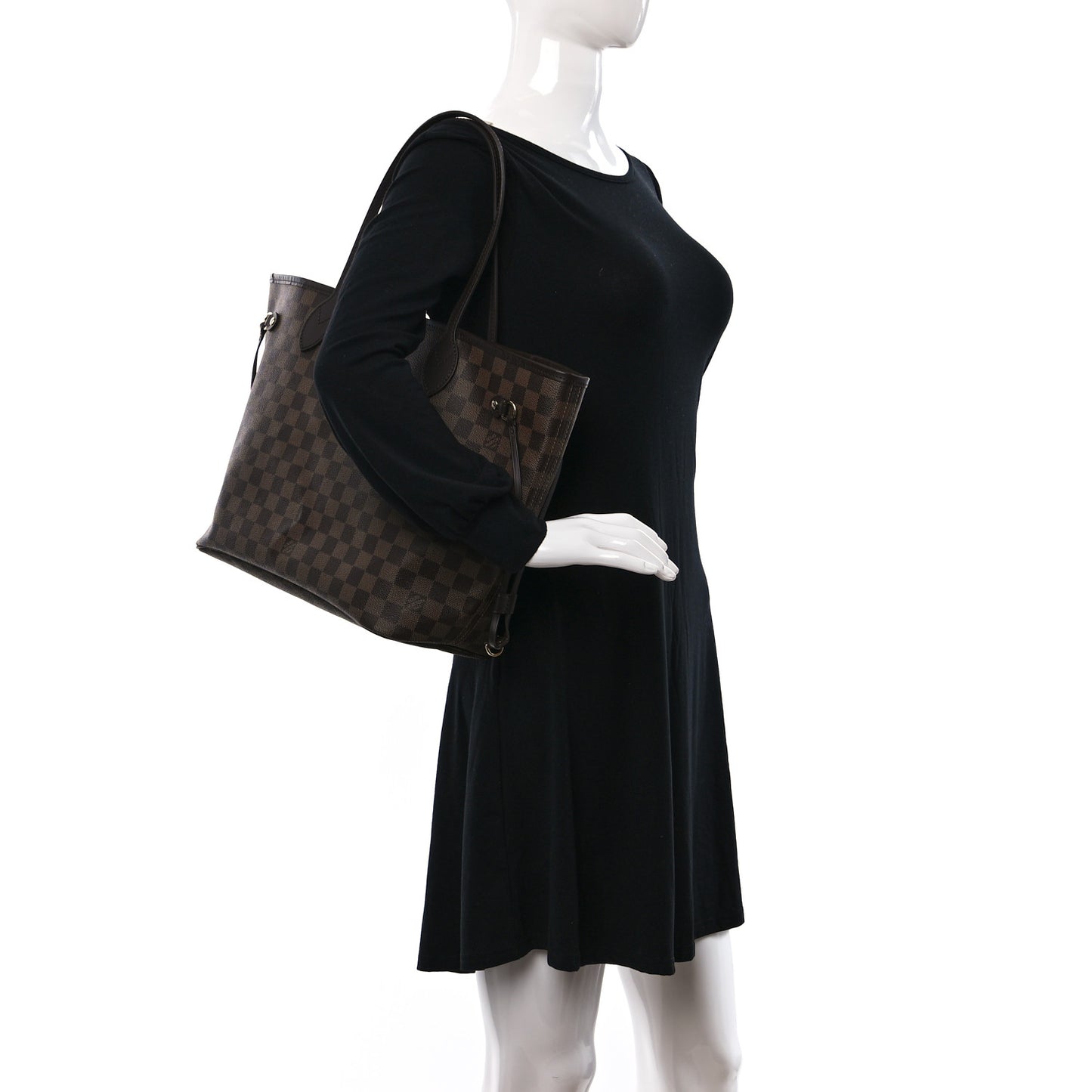 Damier Ebene Neo Neverfull MM Rose Ballerine