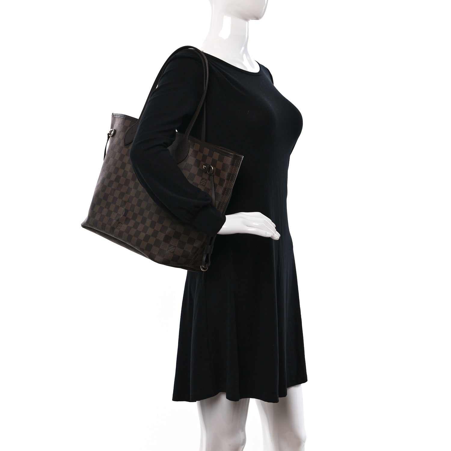 Louis Vuitton Damier Ebene Neo Neverfull MM Rose Ballerine 2 of 8