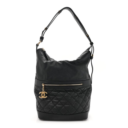 Chanel Caviar Lambskin Quilted Casual Style Hobo Black 1 of 13