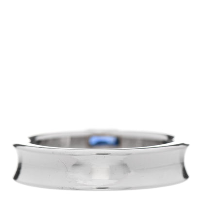 Tiffany 18K White Gold Blue Sapphire Stacking Ring 49 5 4 of 9