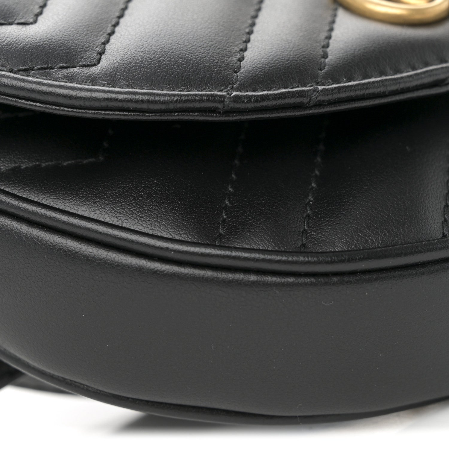 Gucci Calfskin Matelasse GG Marmont Belt Bag Set 100 40 Black Mystic White 20 of 31