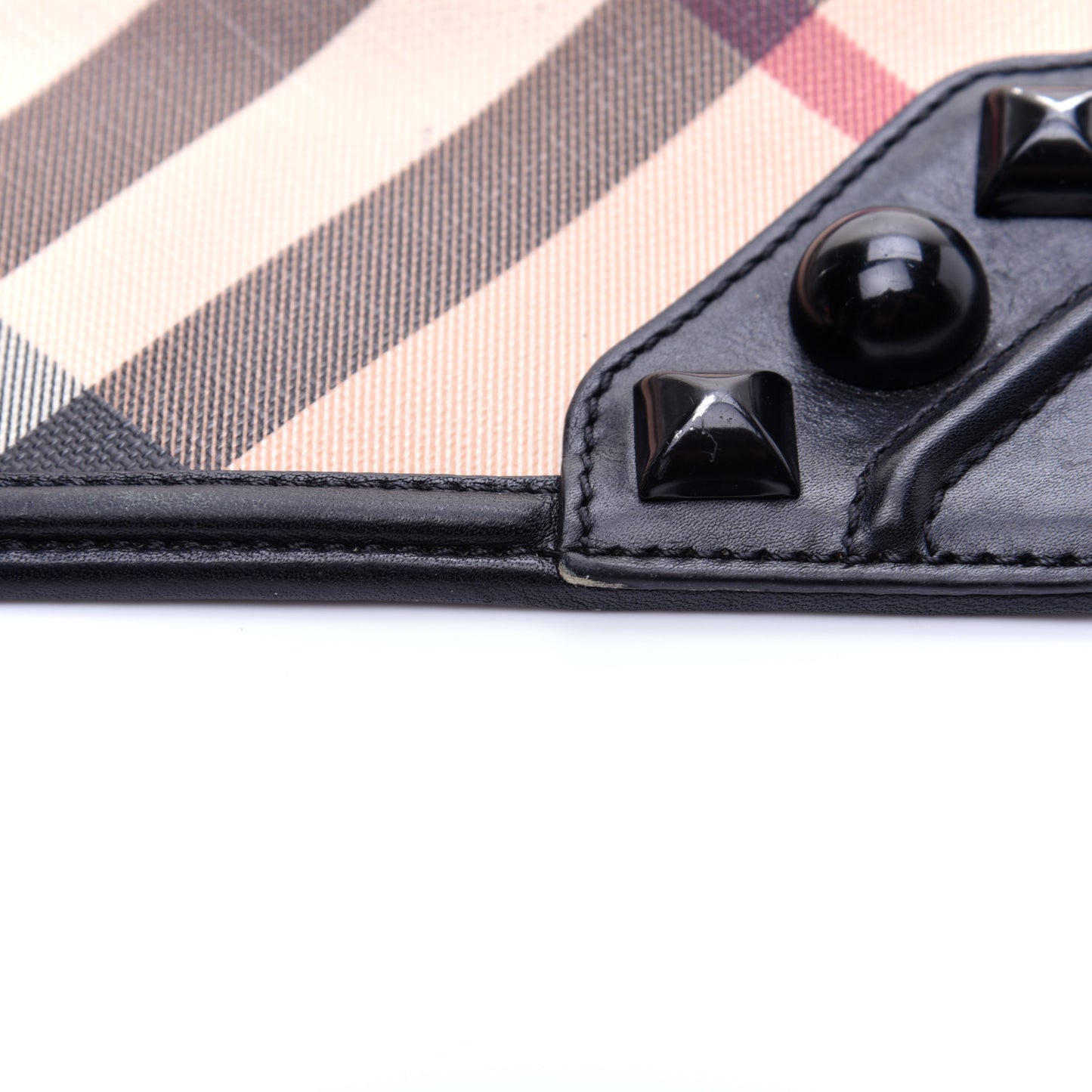 Nova Check Mega Stud Continental Wallet Black