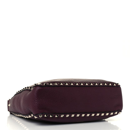 Valentino Garavani Pebbled Calfskin Small Rockstud Flip-Lock Messenger Bag Vinaccia 4 of 10