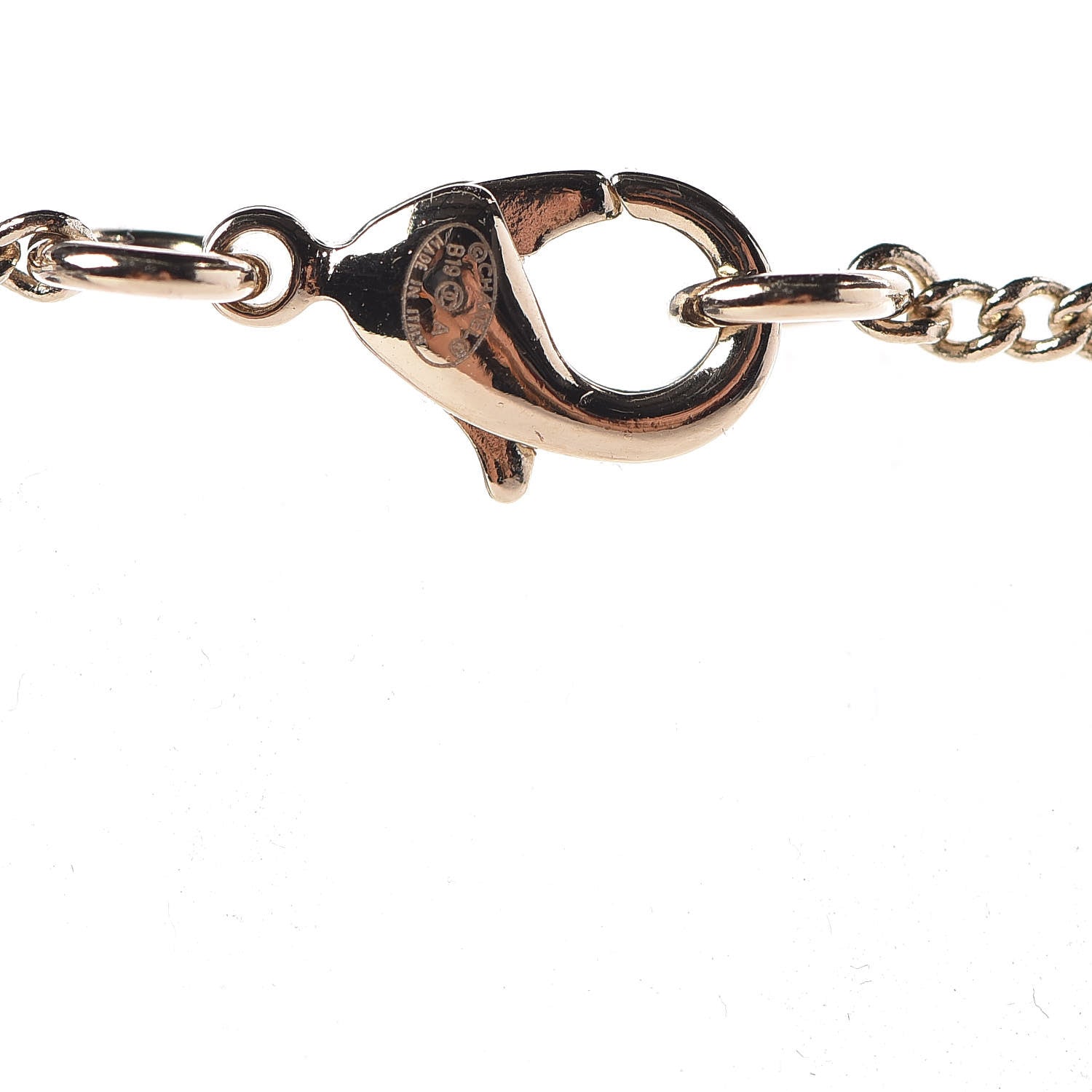 Chanel Crystal Quilted CC Pendant Necklace Gold 5 of 6