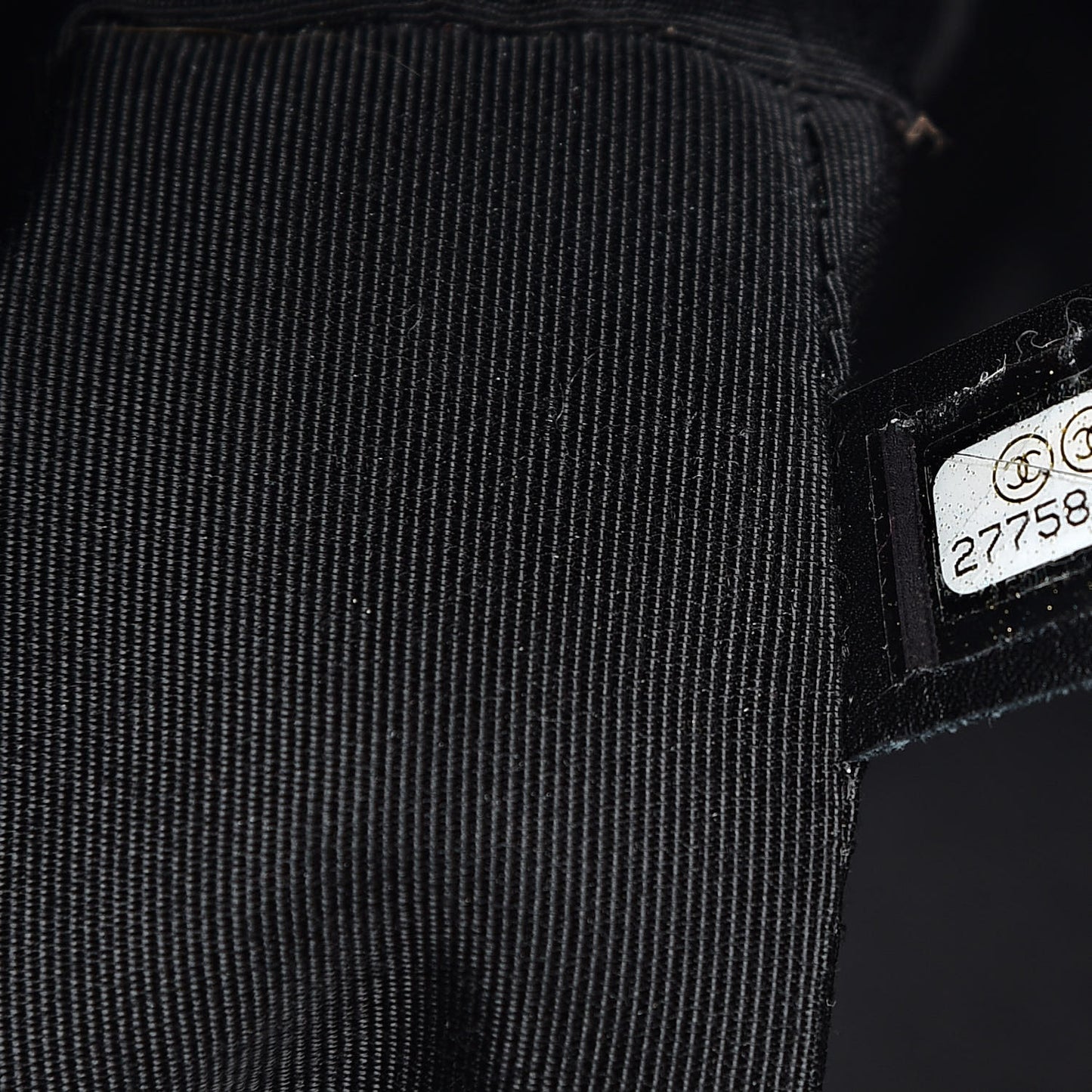 Calfskin Stitched Drawstring Bag Black