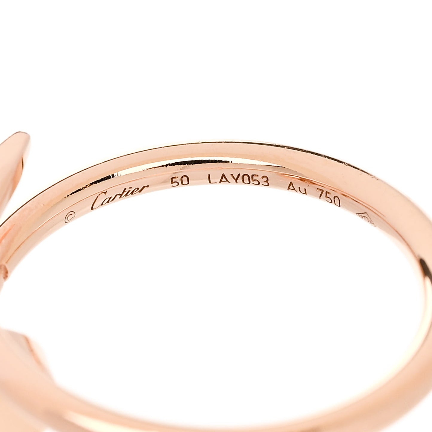 18K Pink Gold Small Juste Un Clou Ring 50 5.25