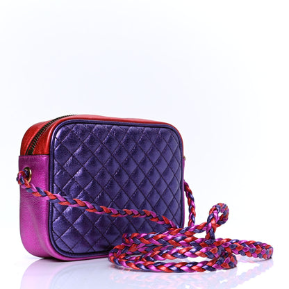 Gucci Laminated Nappa Trapuntata Mini Zumi Shoulder Bag Rosso Fuxia Bizantin 2 of 4