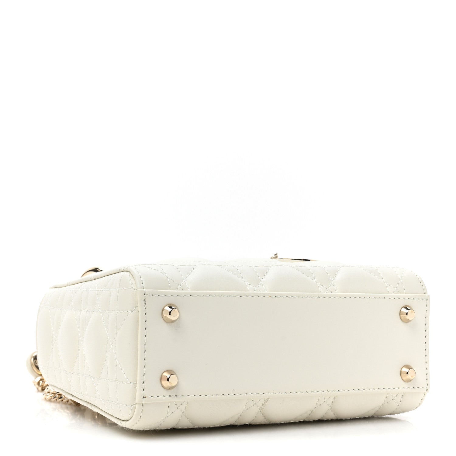 Christian Dior Lambskin Cannage Mini Lady Dior White 4 of 9