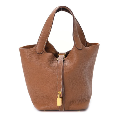 Hermes Taurillon Clemence Picotin Lock 18 PM Gold 1 of 10