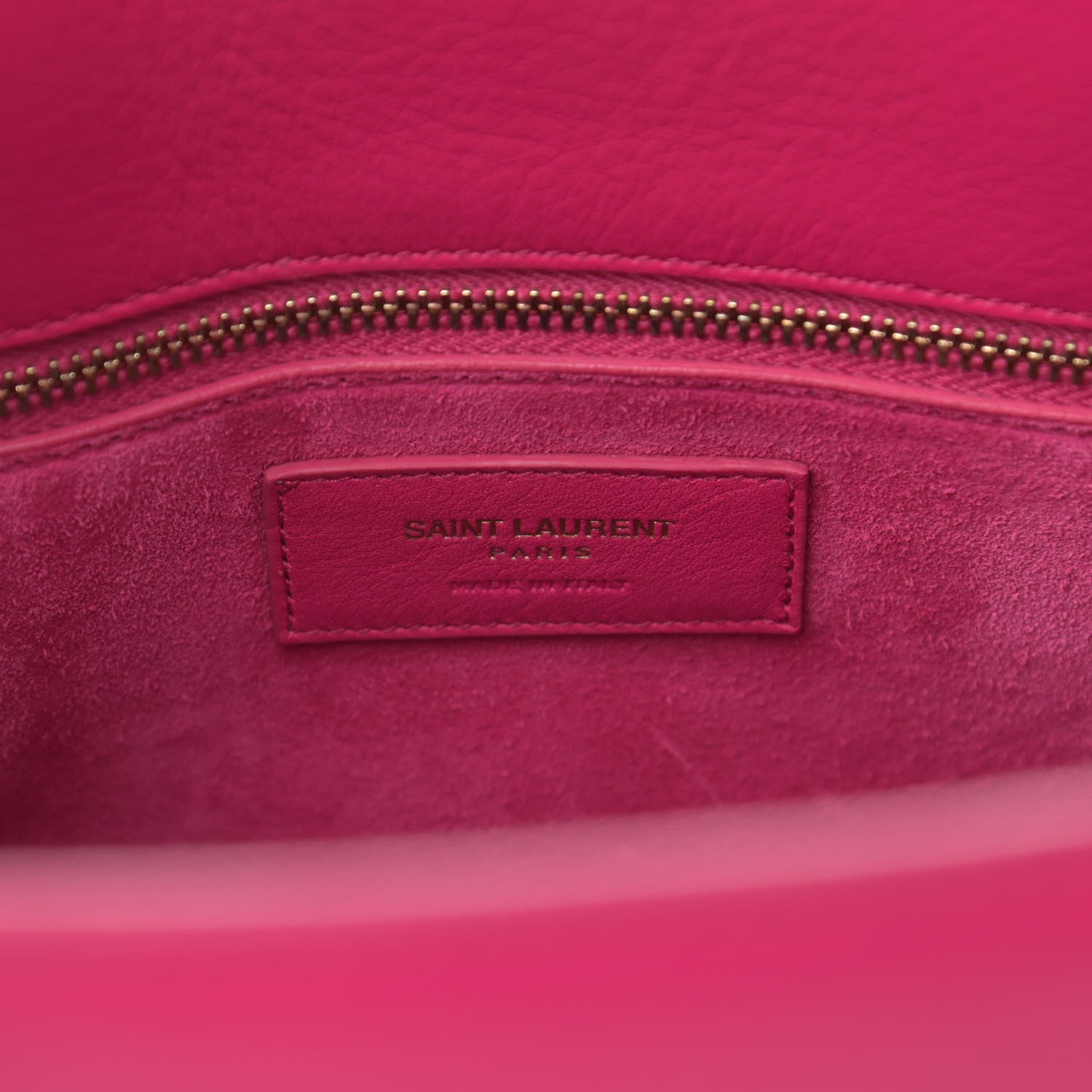 Saint Laurent Calfskin Small Sac De Jour Lipstick Fuchsia 6 of 10