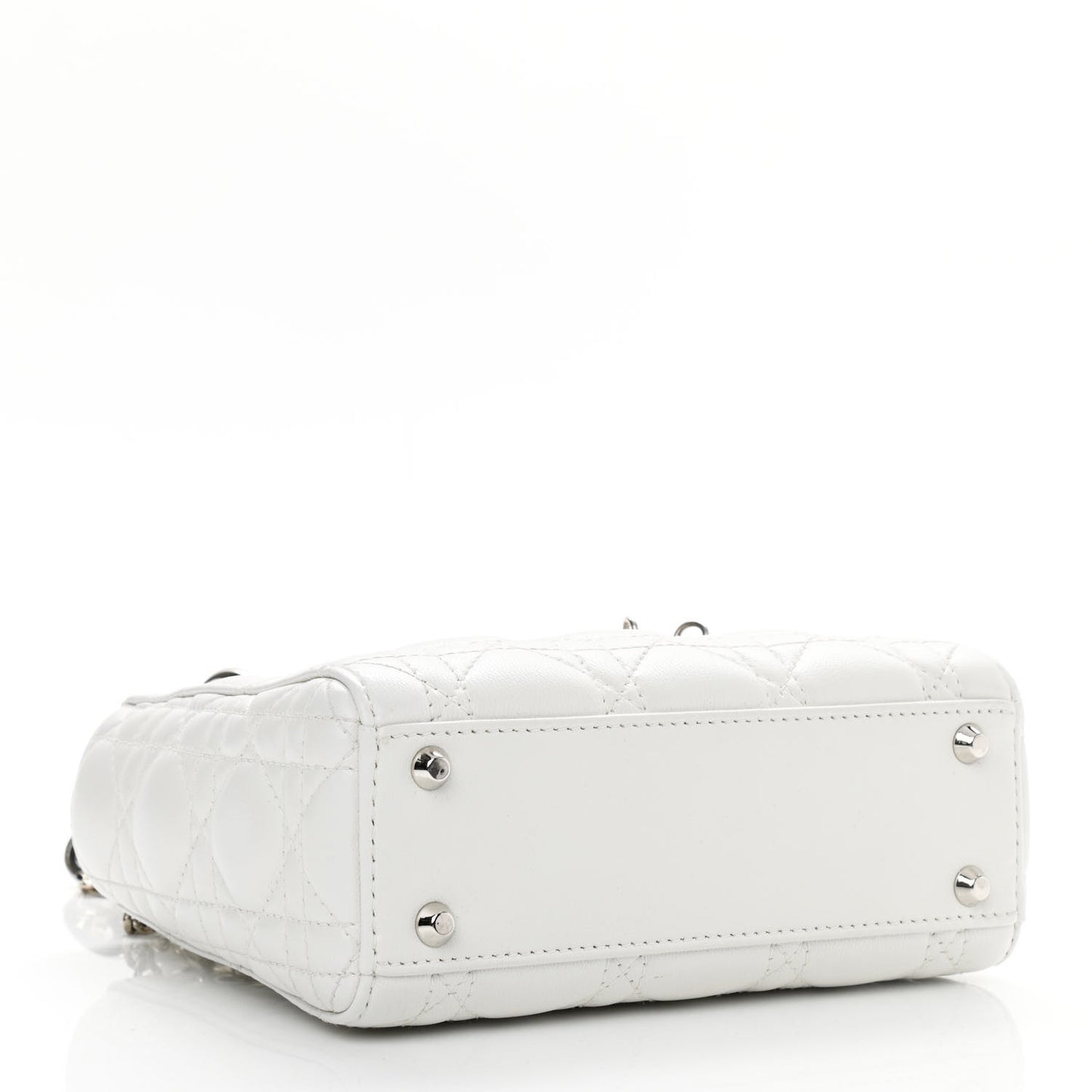 Lambskin Cannage Mini Lady Dior White