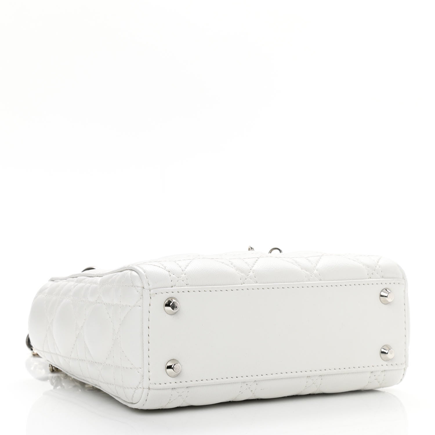 Christian Dior Lambskin Cannage Mini Lady Dior White 4 of 13