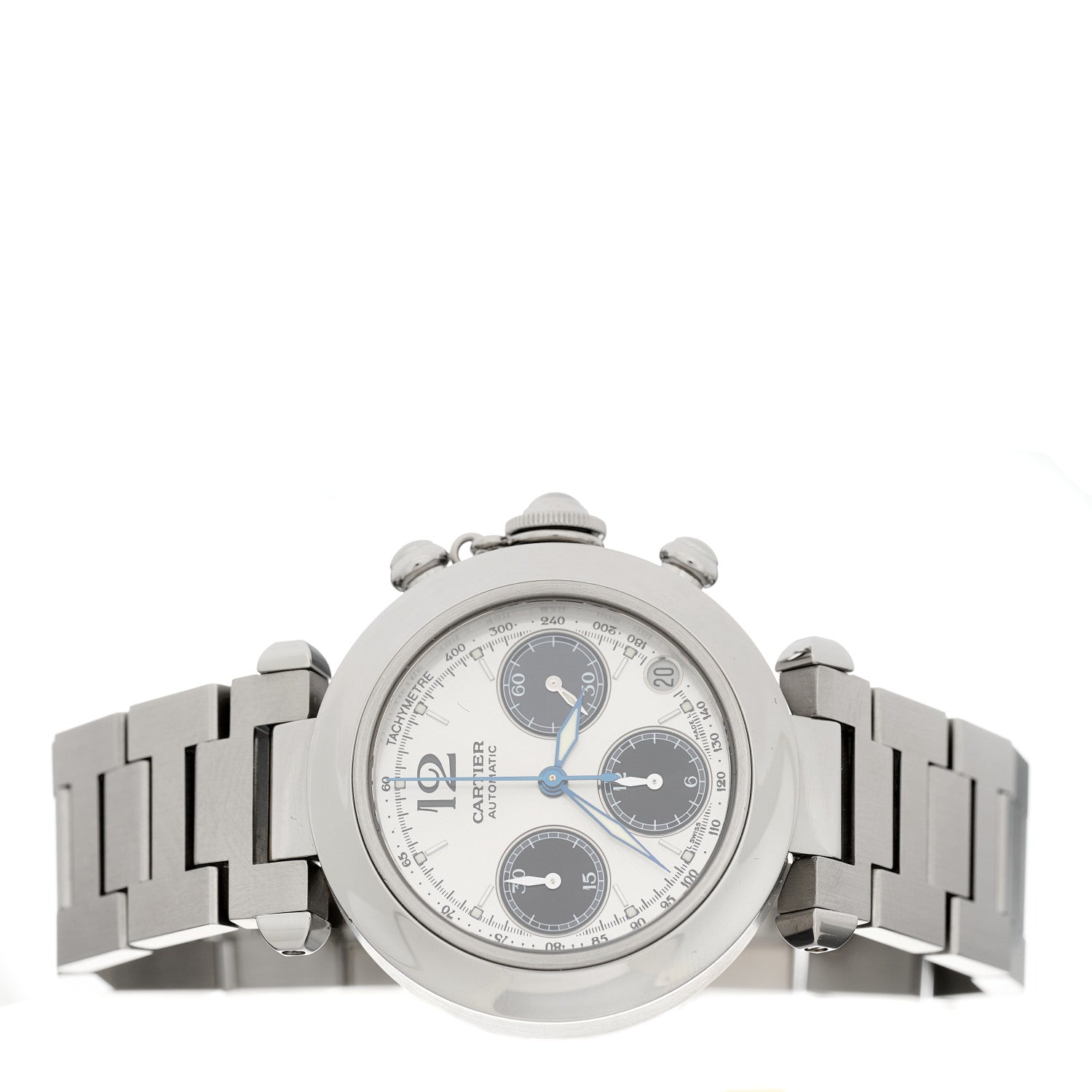 Cartier Stainless Steel 35mm Pasha C Chronograph Automatic Watch Black 2 of 5