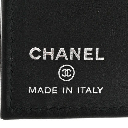 Chanel Grained Calfskin Quilted Card Holder Wallet So Black 7 of 9