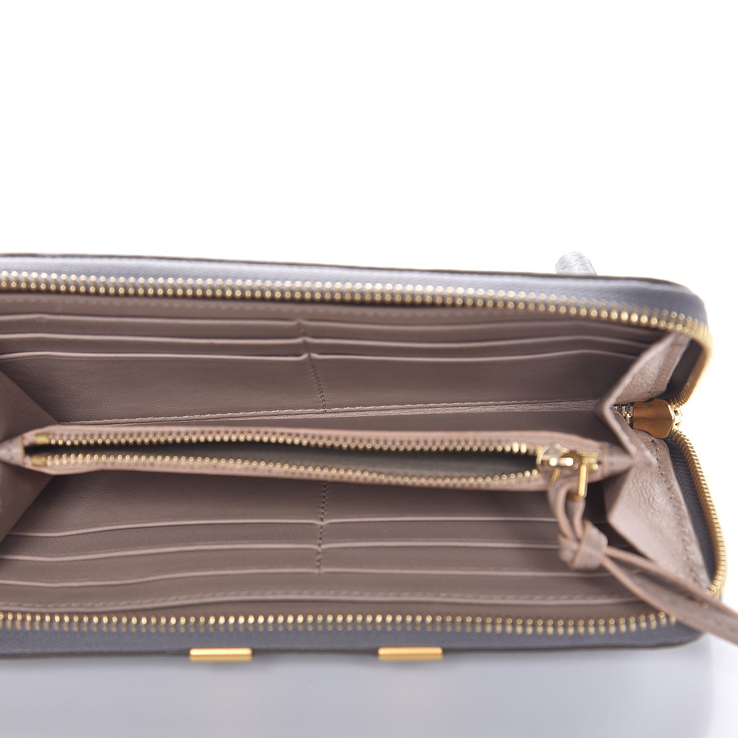 Chloe Calfskin Marcie Long Zip Around Wallet Cashmere Grey 5 of 10