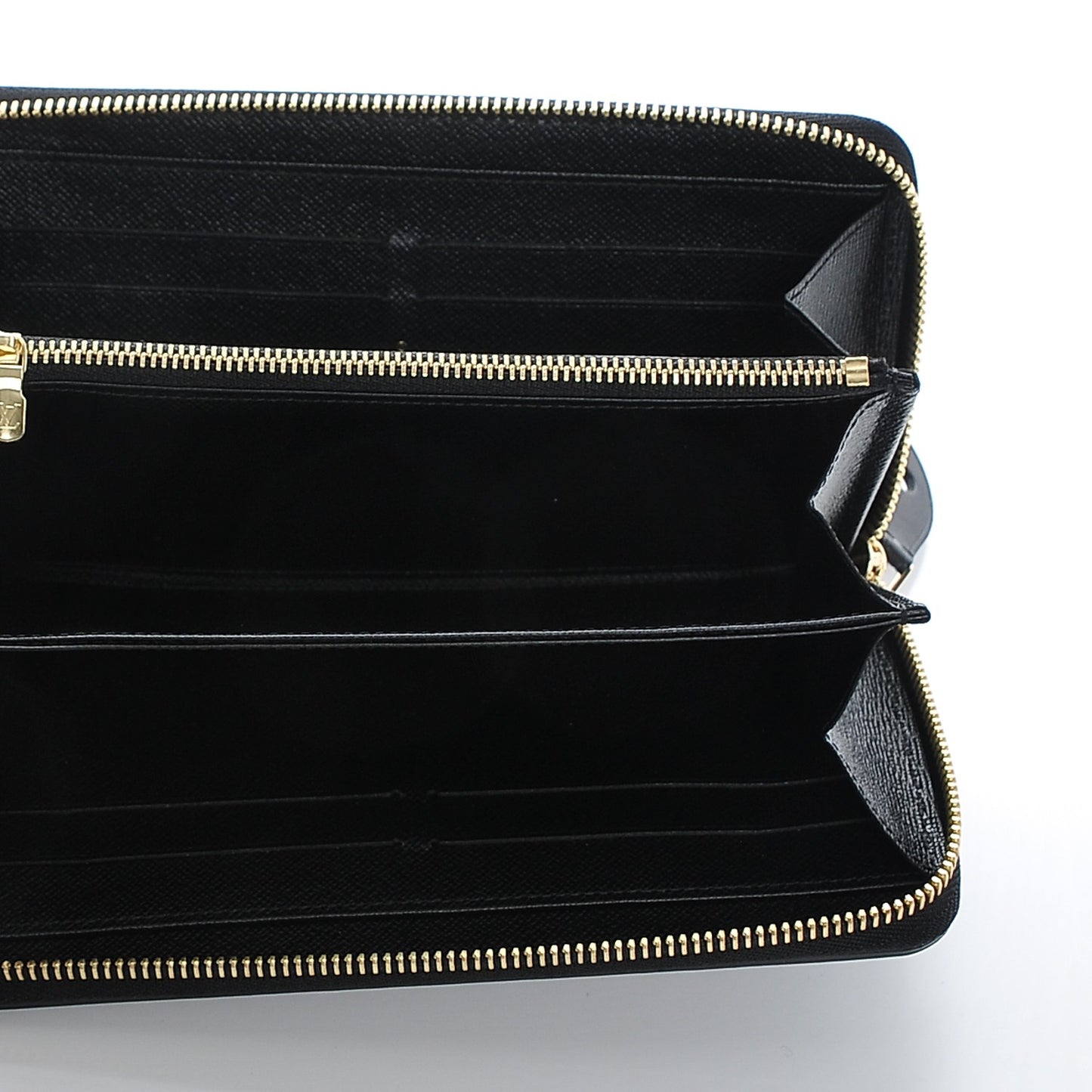 Calfskin Colored Monogram Zippy Wallet Blue Black