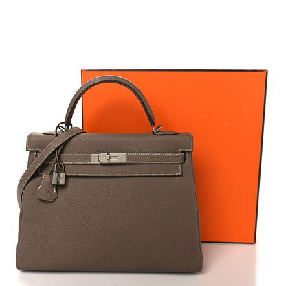 Hermes Togo Kelly Retourne 32 Etoupe 11 of 11
