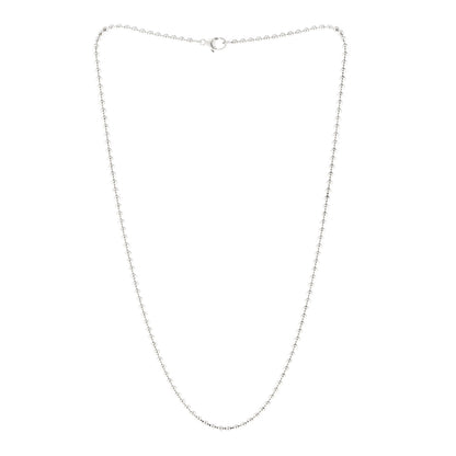Tiffany Sterling Silver 2.5mm Bead Chain Necklace 18" 3 of 4