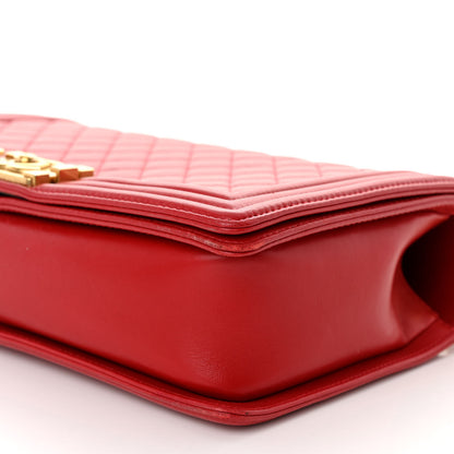 Chanel Lambskin Quilted New Medium Boy Flap Red 10 of 11