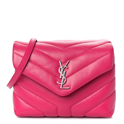 Saint Laurent Calfskin Y Quilted Monogram Toy Loulou Crossbody Bag Freesia 1 of 8