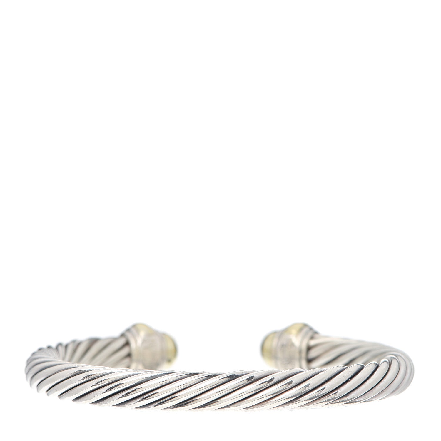 David Yurman Sterling Silver 14K Yellow Gold 7mm Cable Classics Bracelet 3 of 6