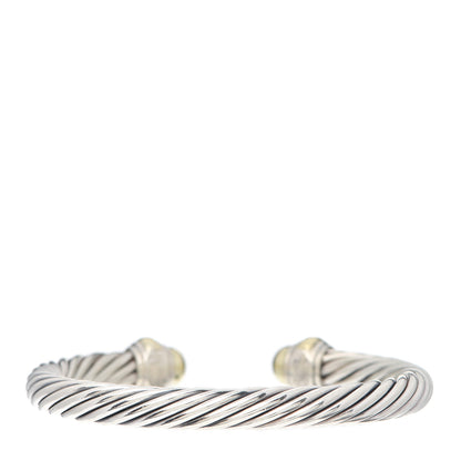 David Yurman Sterling Silver 14K Yellow Gold 7mm Cable Classics Bracelet 3 of 6