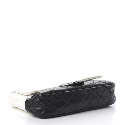 Chanel Lambskin Quilted Medium Flap Black White 3 of 9