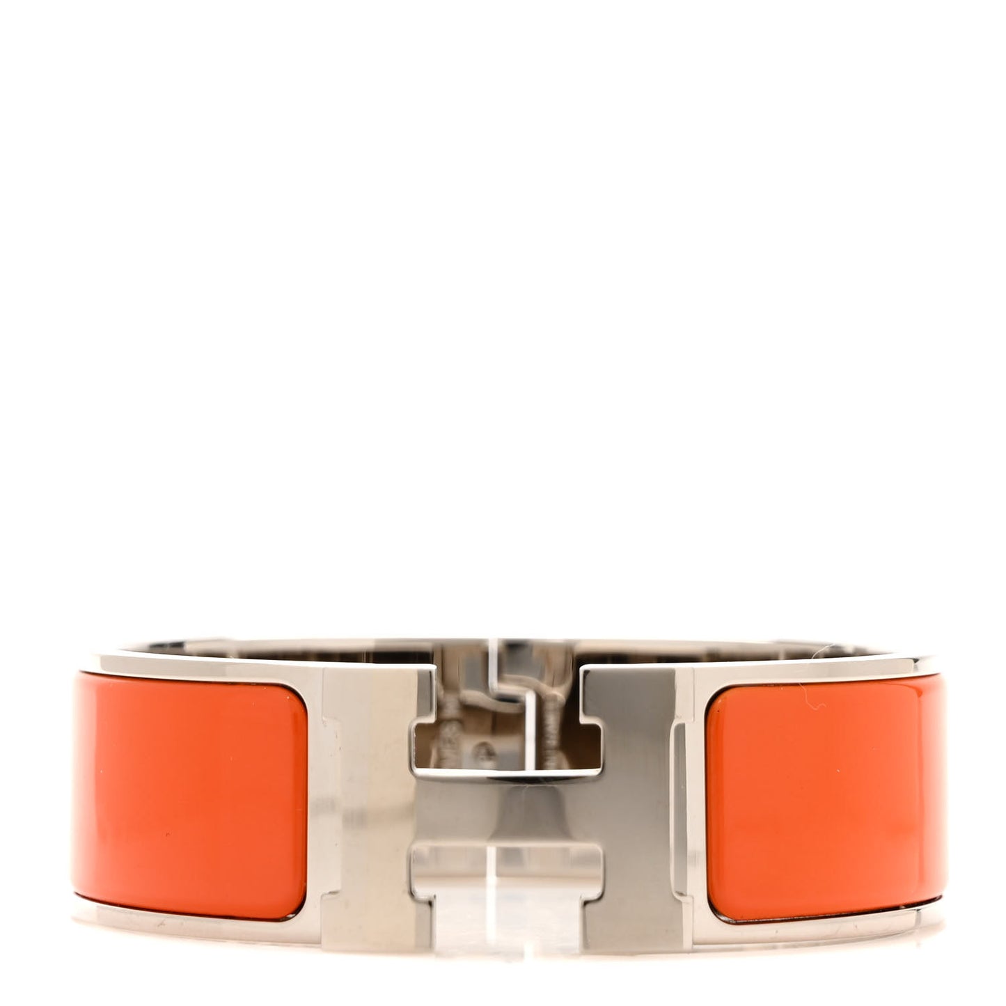 Enamel Wide Clic Clac H Bracelet GM Orange