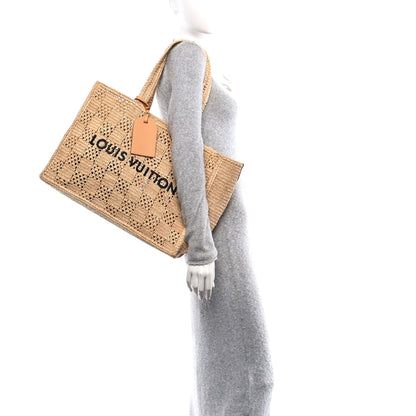Louis Vuitton Raffia Summer Shopper Tote MM 2 of 11