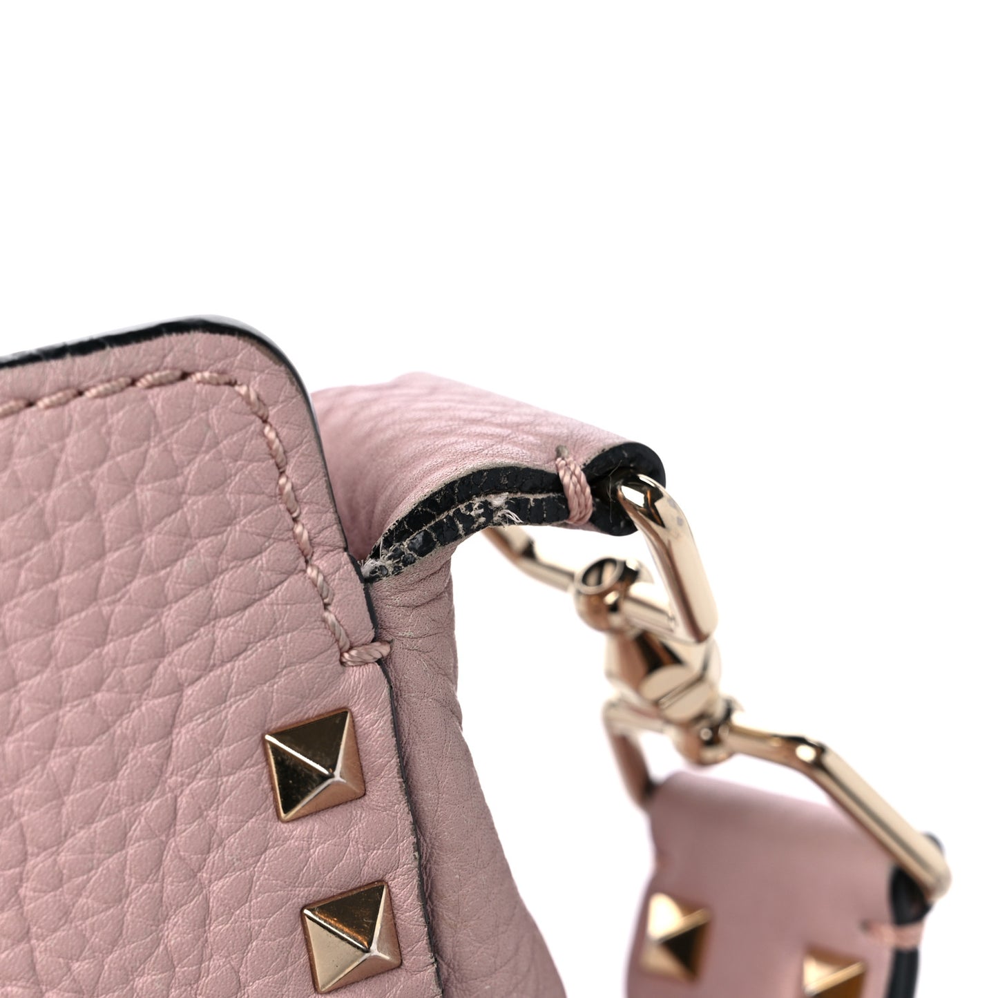 Pebbled Calfskin Small Rockstud Flip-Lock Messenger Bag Water Rose