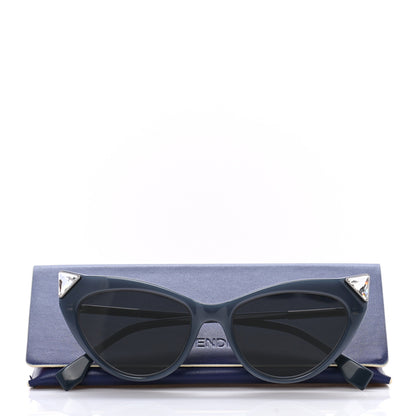Fendi Acetate Metal FF Cat Eye Sunglasses FF 0356/S Blue 8 of 8