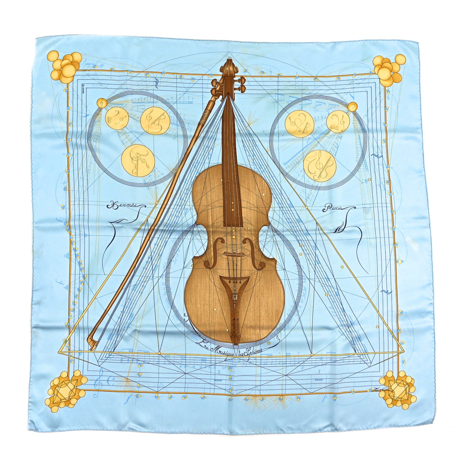 Hermes Silk La Musique des Spheres Scarf 90 Multicolor 1 of 5