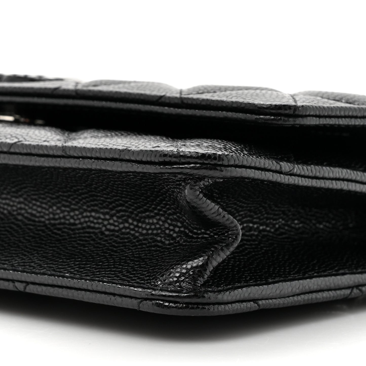 Caviar Quilted My Everything Wallet On Chain WOC Black