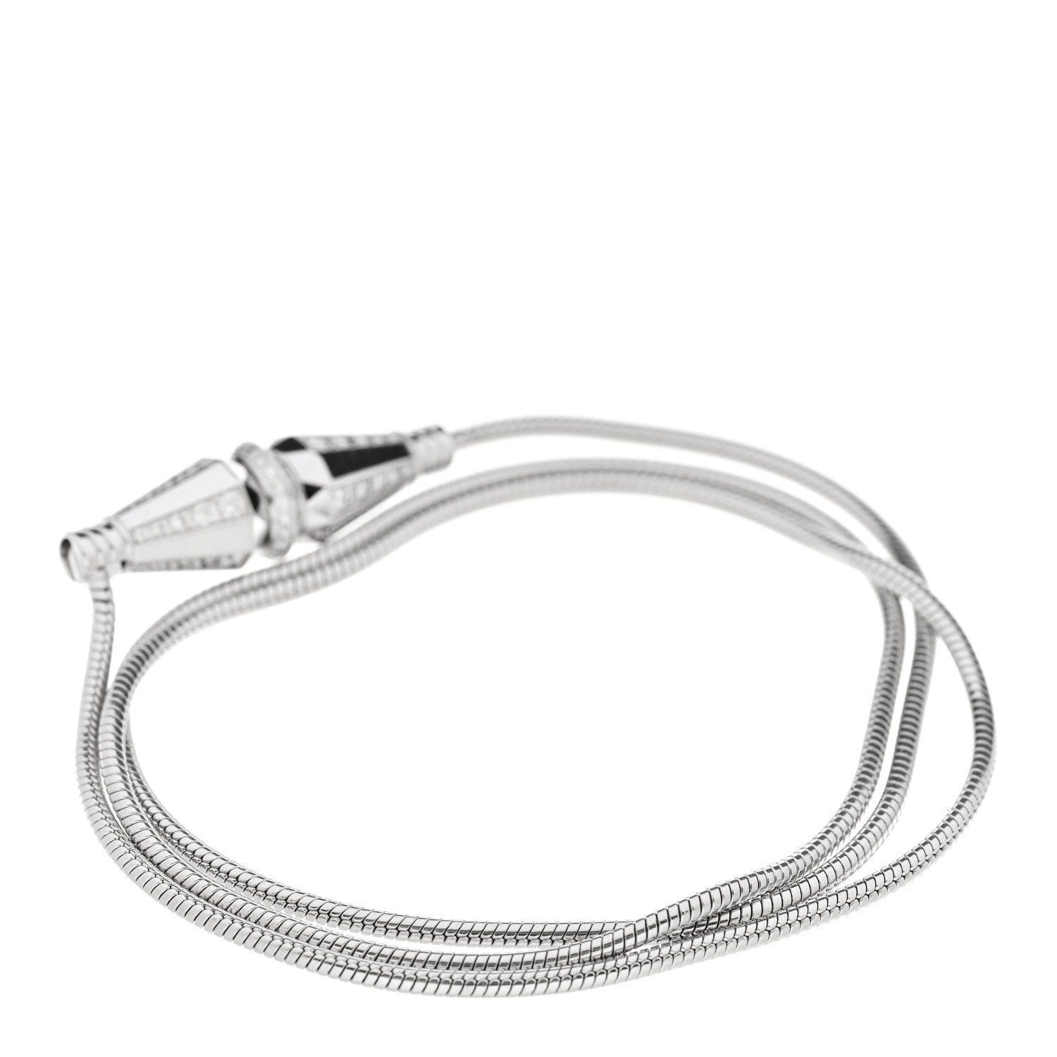 Boucheron 18K White Gold Diamond Jack de Boucheron Triple Wrap Bracelet 2 of 4