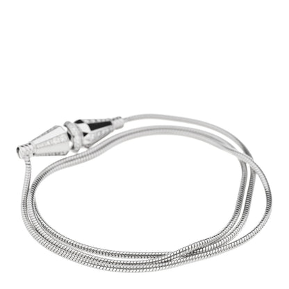 Boucheron 18K White Gold Diamond Jack de Boucheron Triple Wrap Bracelet 2 of 4